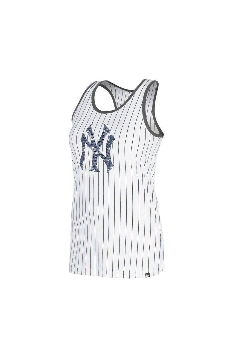 New Era Women's New Era White New York Yankees Gameday Pinstripe Tank Top, Alternate, color,