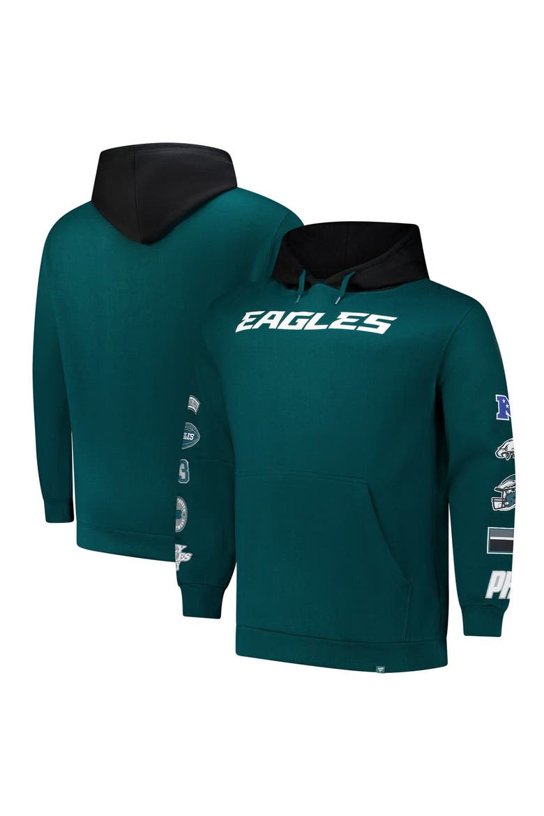 Men's Fanatics Green Philadelphia Eagles Big & Tall Patched Out Pullover Hoodie, Main, color, Green