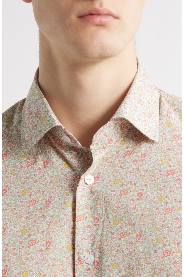 Denis Floral Button-Up Shirt, Alternate, color, PINK