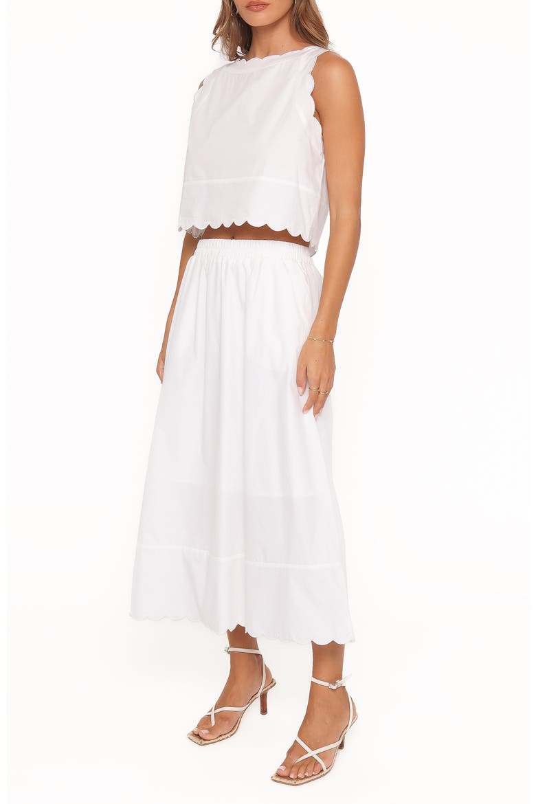 Heather Cotton Maxi Skirt Set, Alternate, color, WHITE