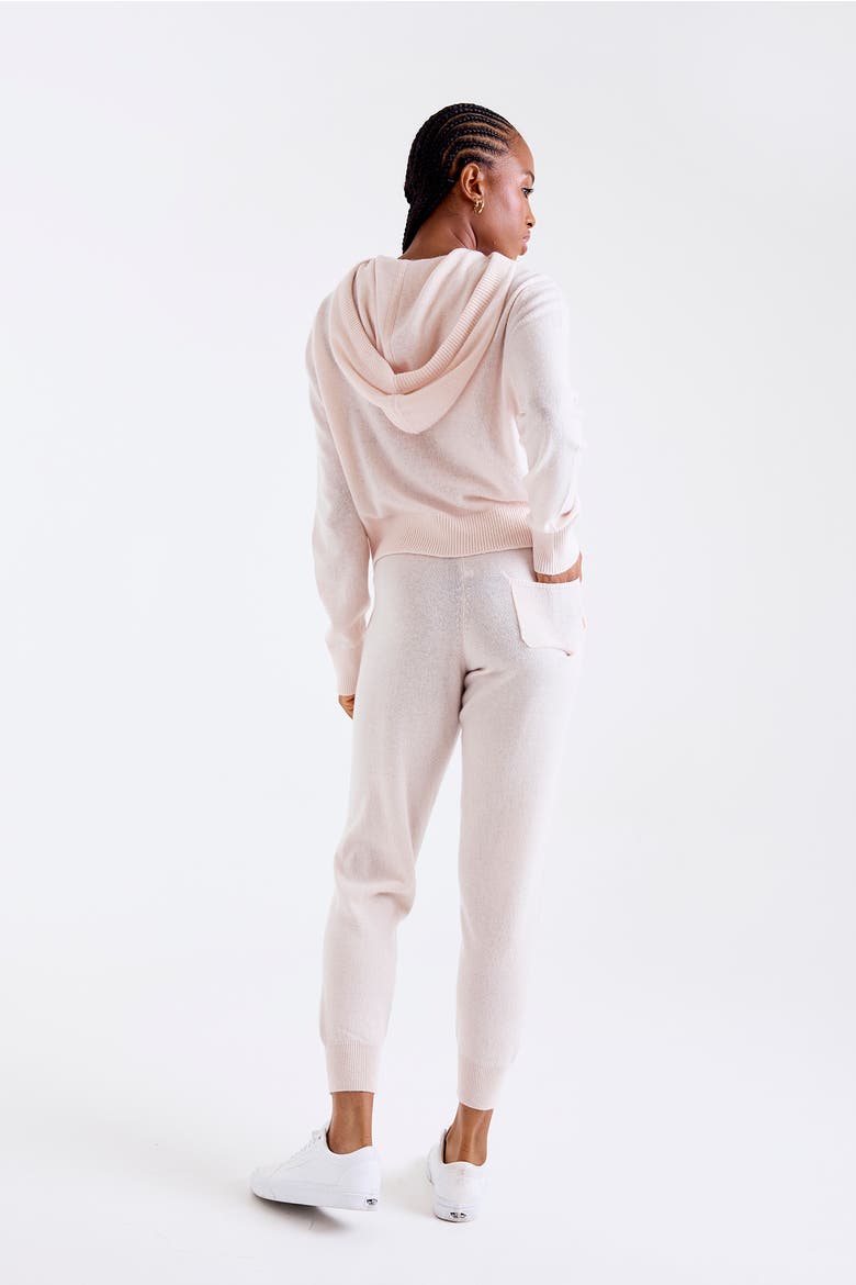 Lavinia Crop 100% Cashmere Sweater, Alternate, color, KISSED PINK