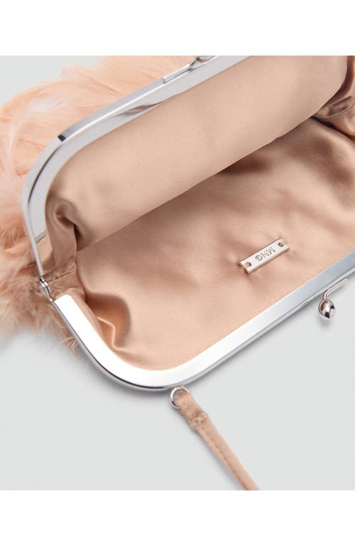 Mango Feather Frame Handbag In Blush