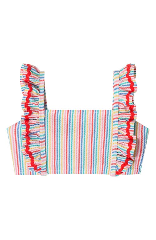 Andy & Evan Kids' Seersucker Two-piece Swimsuit & Headband Set In Rainbow