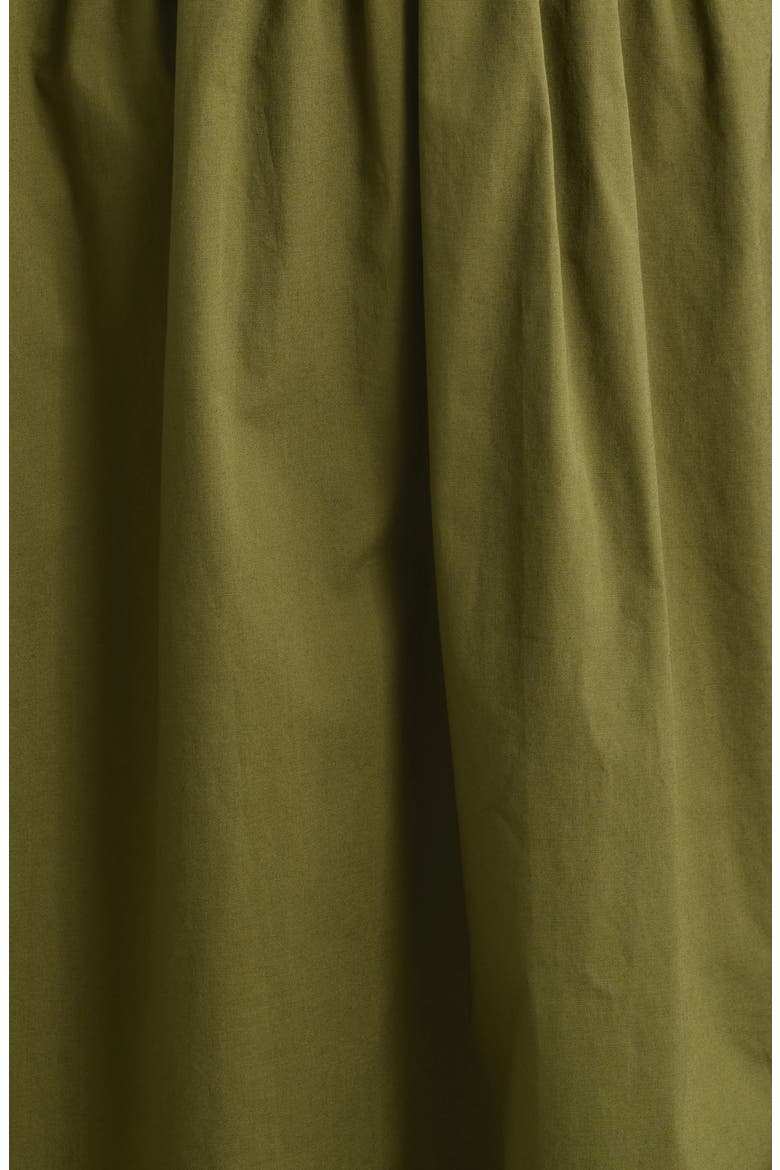 Scallop Cap Sleeve Midi Dress, Alternate, color, IVY / WHITE DOVE
