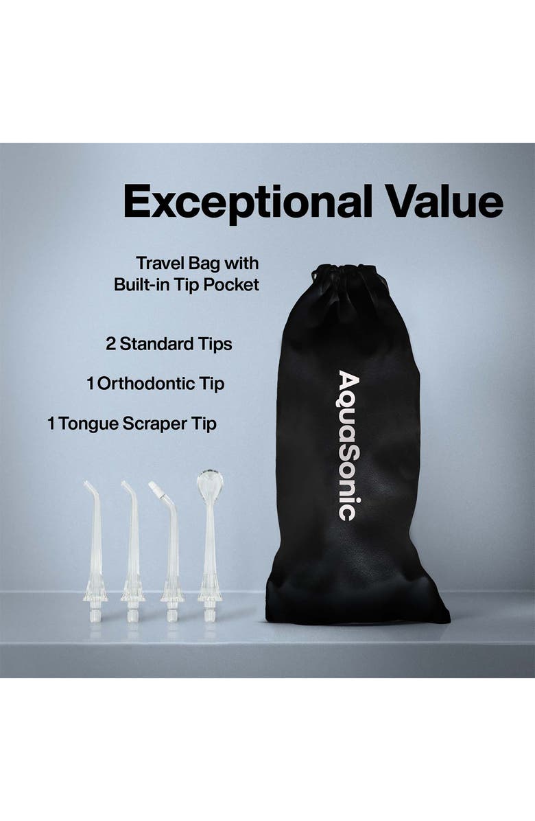 AQUASONIC Elite Rechargeable Water Flosser, Alternate, color,
