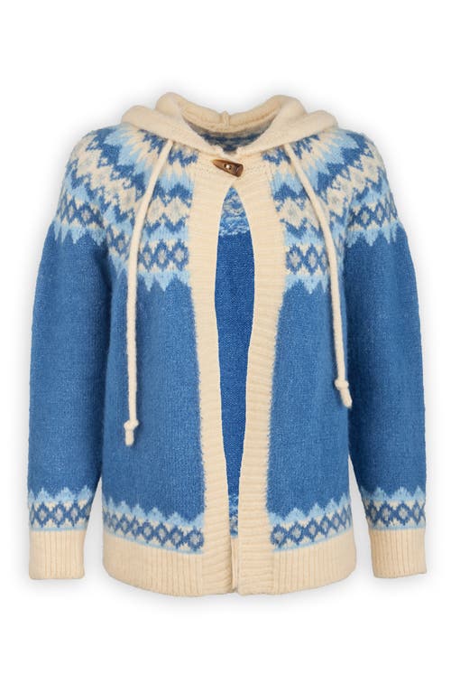 Saachi Fait Isle Hooded Cardigan In Brown