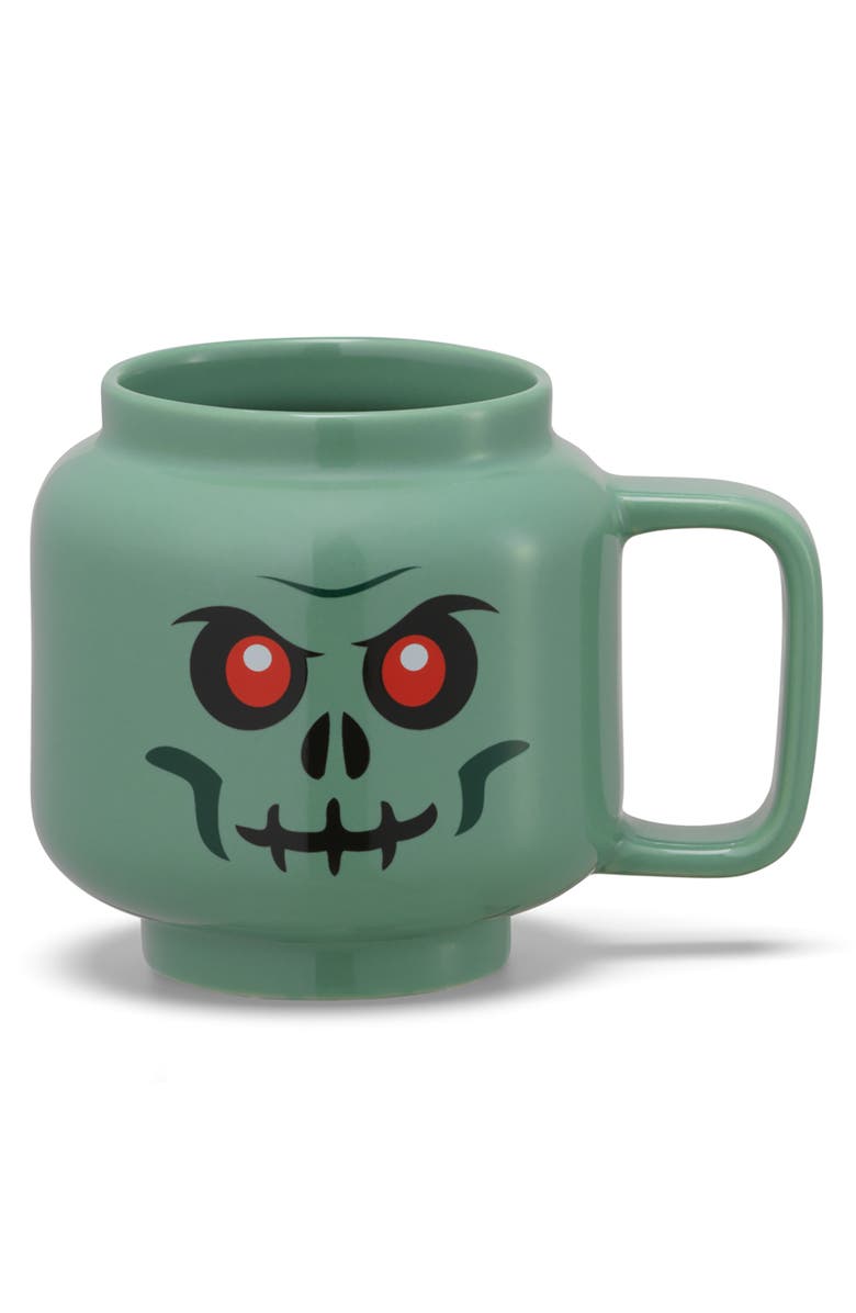 LEGO Green Skeleton Small Ceramic Mug, 8.6oz, Main, color, Green