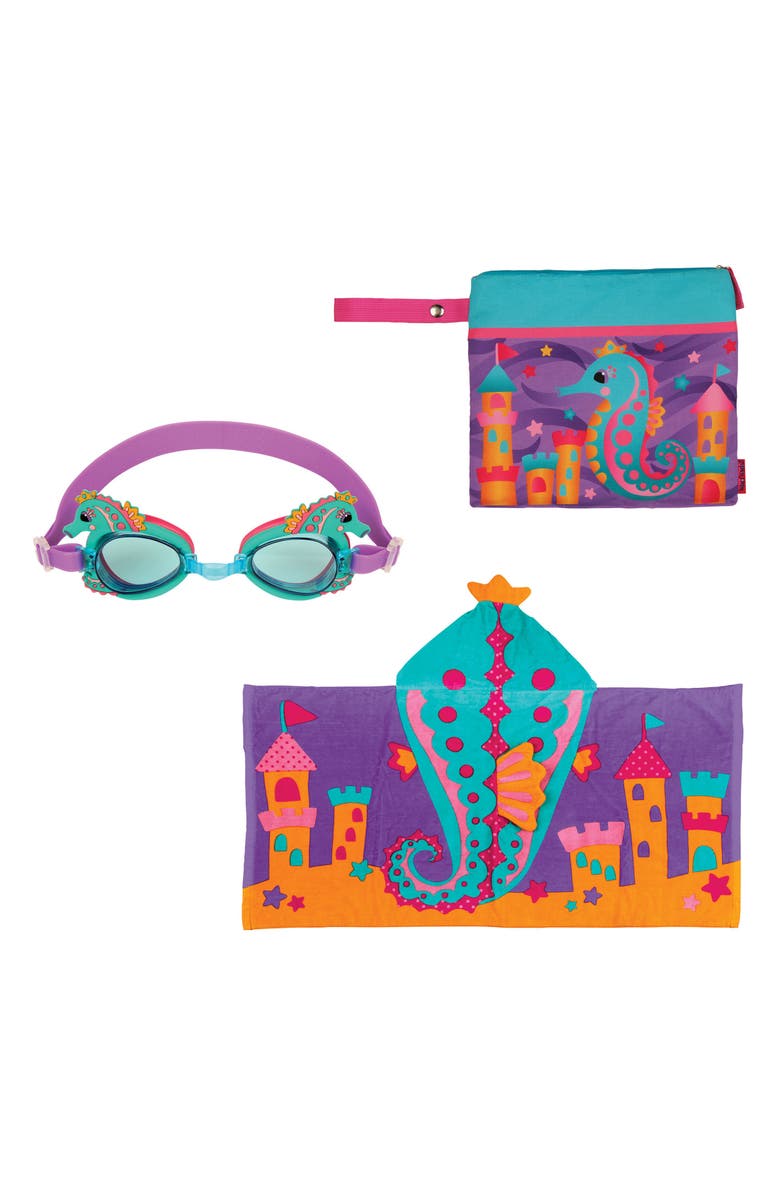 Stephen Joseph Wet/Dry Bag, Hooded Towel & Goggles, Main, color, 