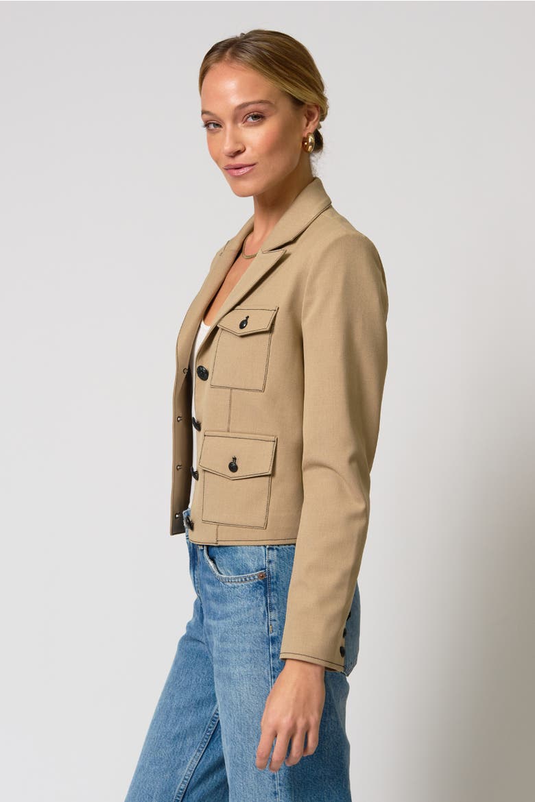 Paulie 4 Pocket Jacket, Alternate, color, Khaki
