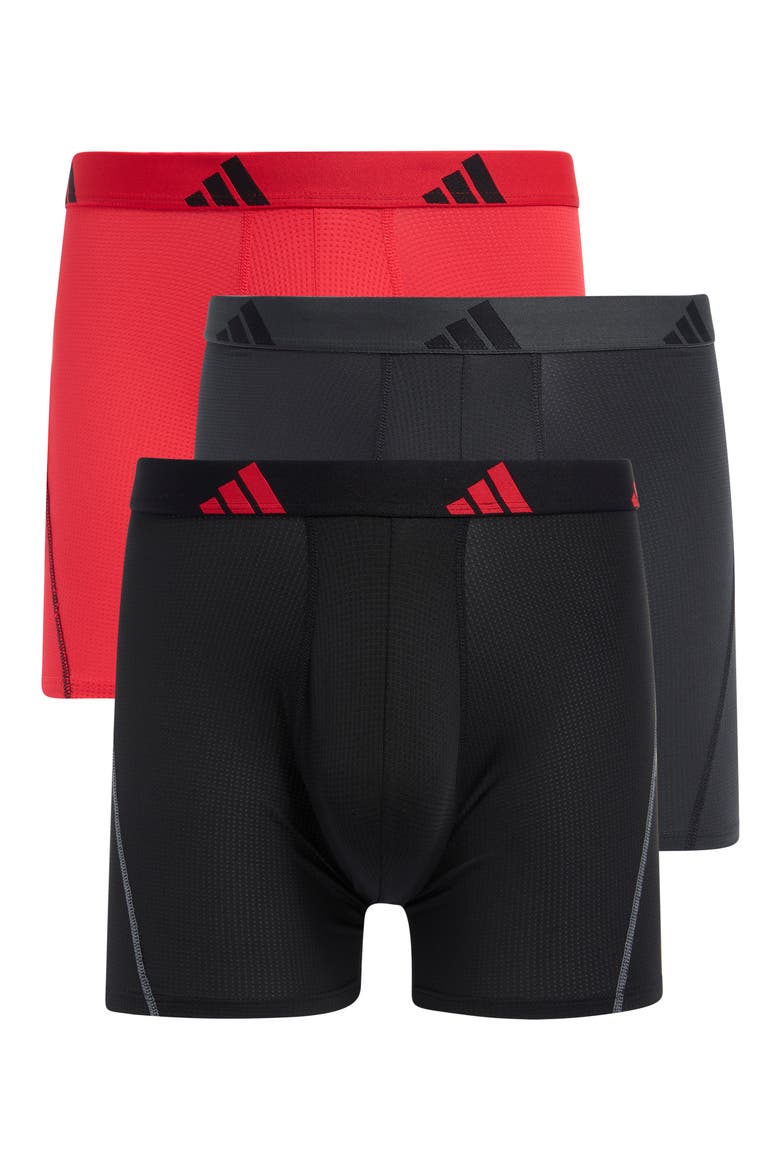 All Day Mesh 3-Pack Boxer Briefs, Main, color, CARBON GREY/ RUBY RED/ BLACK