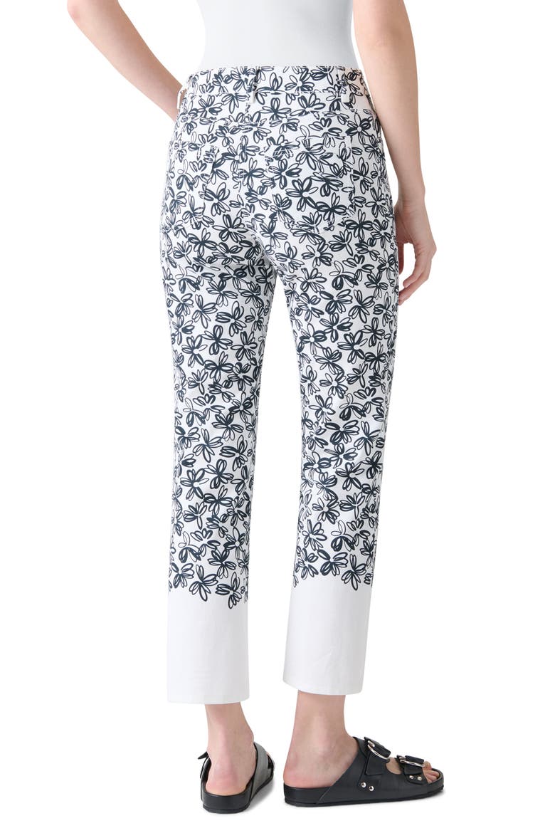 Maru Daisy Tapered Leg Ankle Jeans, Alternate, color, CREAM-BLACK