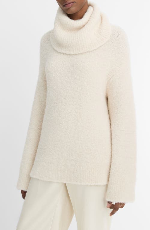 Vince Womens Oversized Alpaca Turtleneck Sweater In Neutral
