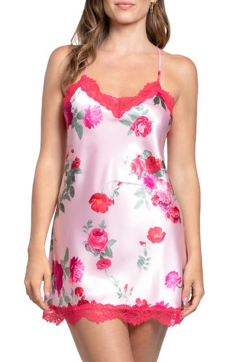 Alyssa Floral Satin Chemise