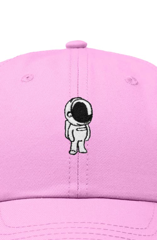 Dalix Astronaut Embroidered Space Hat In Light Pink