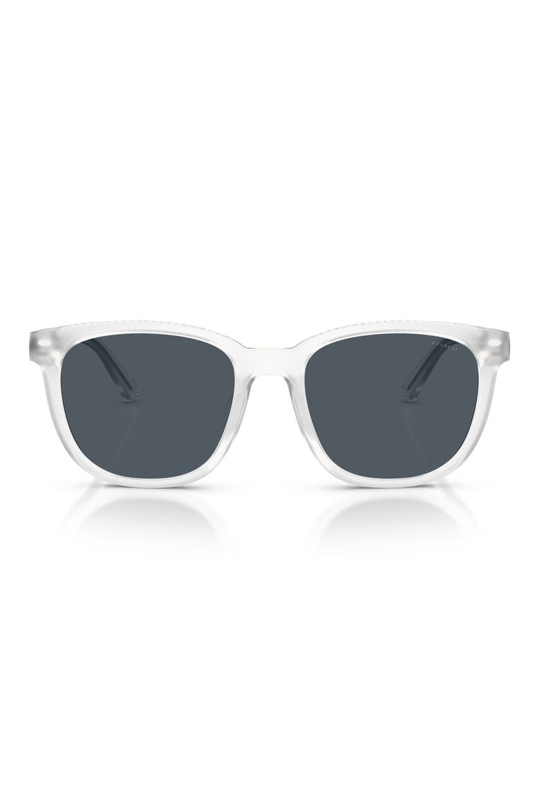 54mm Square Sunglasses, Main, color, TRANSPARENT CLEAR / BLUE GREY