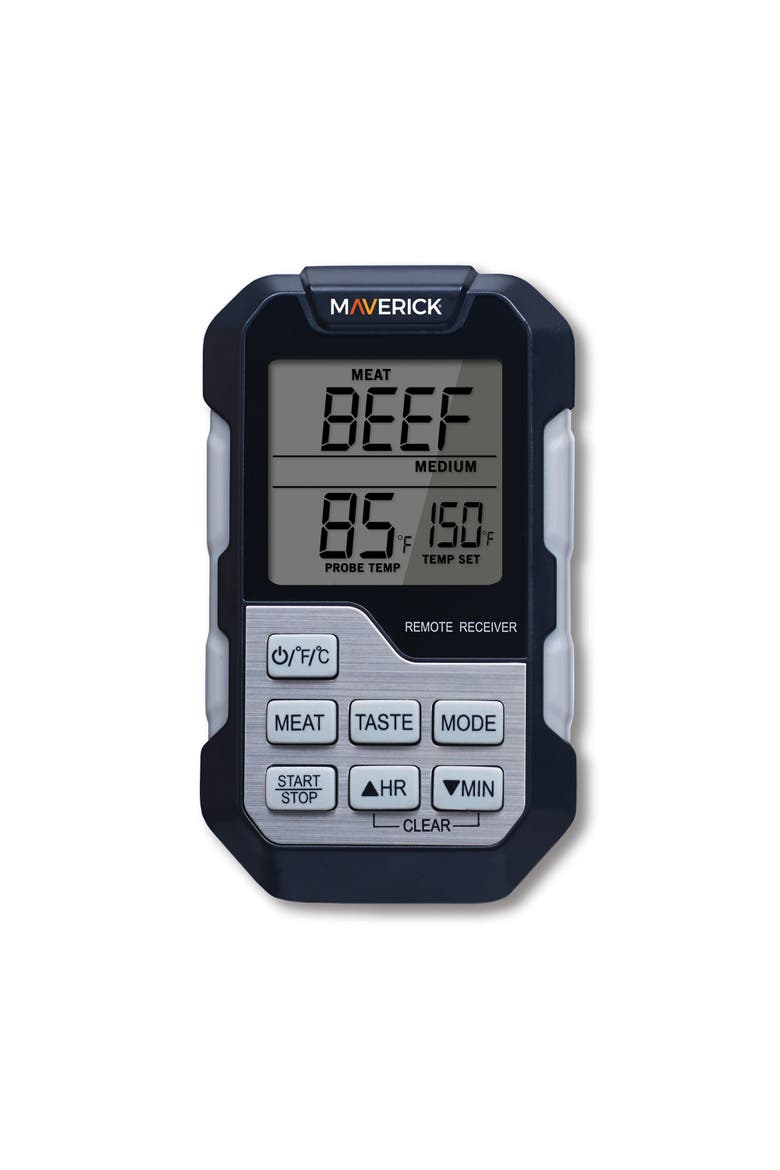 Single Probe Barbeque Thermometer and Timer, Main, color, Black/Grey