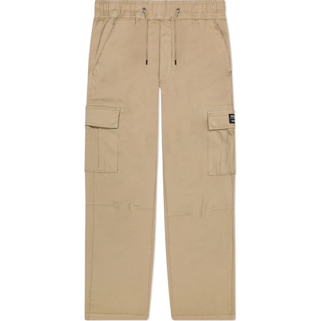 Wesc Open Bottom Cargo Joggers In Neutral