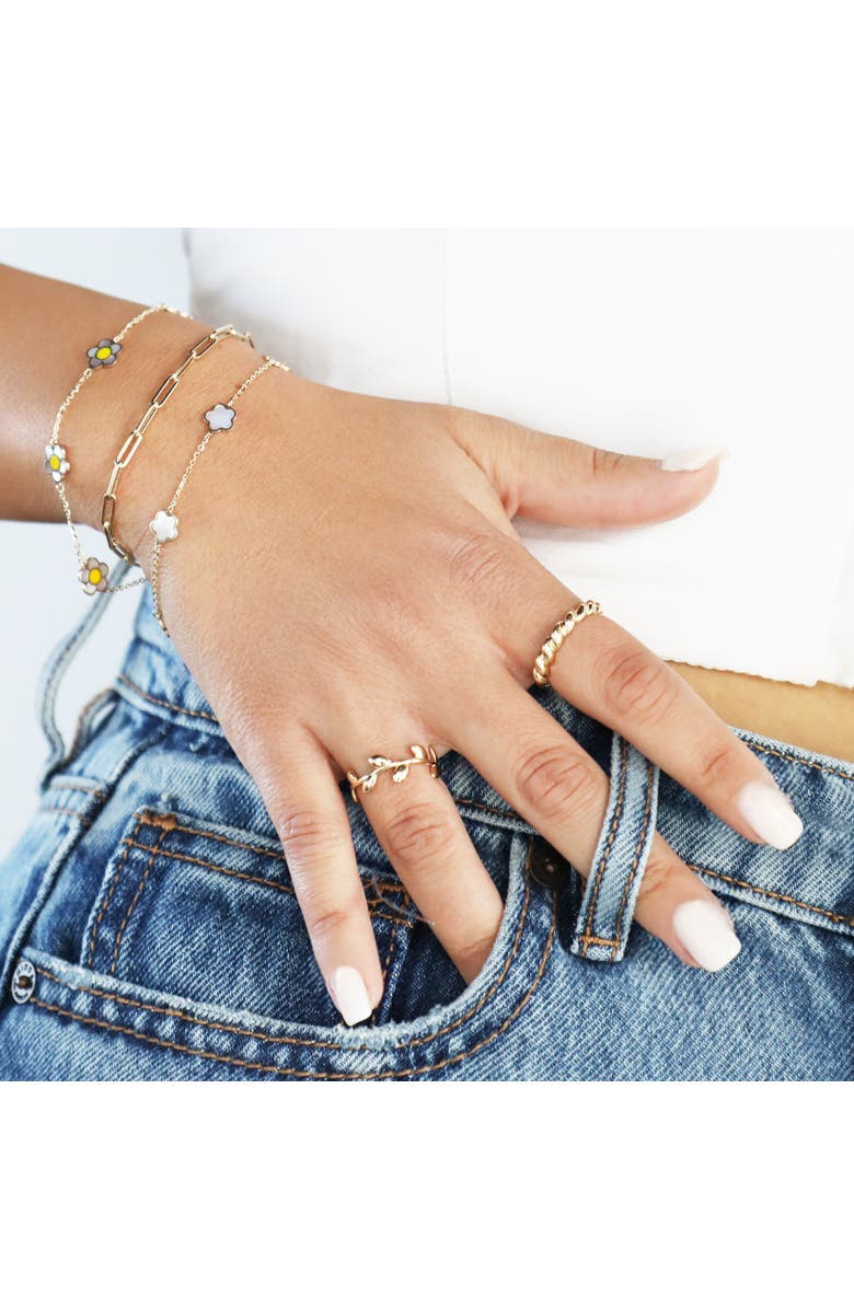 The Lovery Fine Jewelry Thick Twisted Gold Band, Alternate, color, Yellow Gold