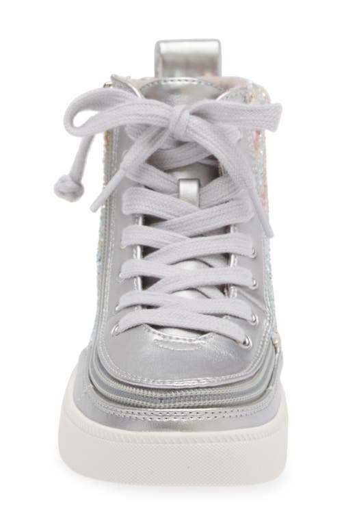 Billy Footwear Billy Classic Lace High Gltr In Silver