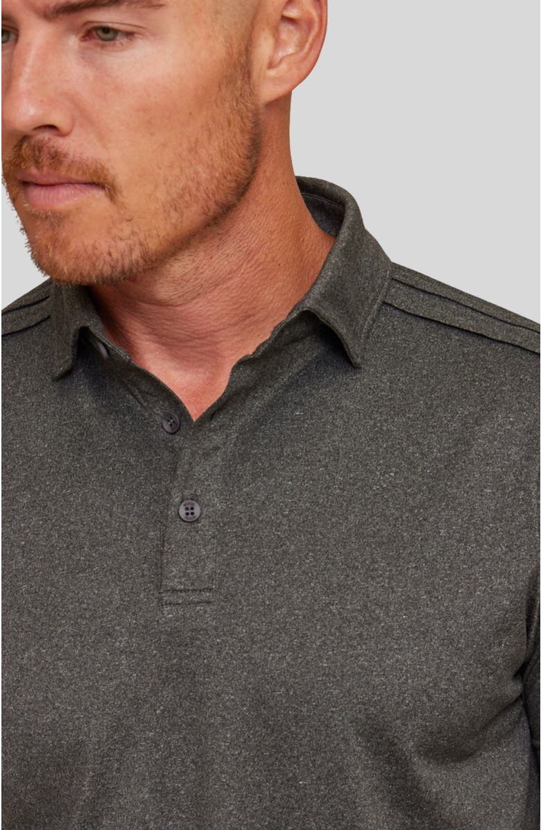 Rye 51 The Voyager Long Sleeve Polo, Alternate, color, Onyx Heather