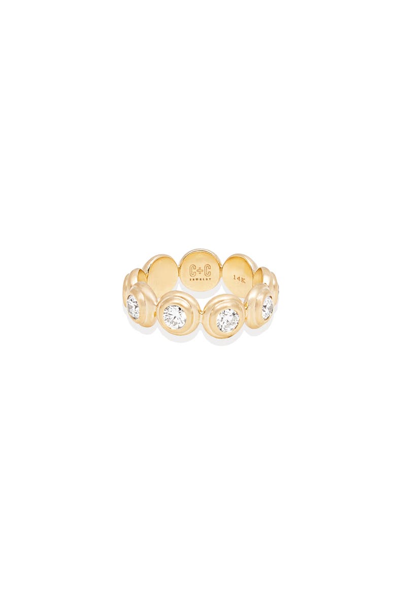Evolve Stacking Ring - Extra Large, Main, color, Diamond-Gold