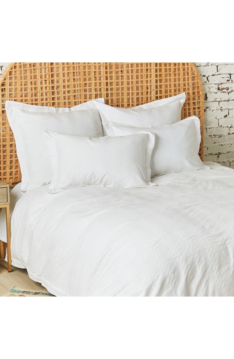 carol & frank 20" x 26" Keller White Cotton Standard Sham - Machine Washable, Alternate, color, White