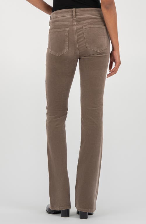 Kut From The Kloth Natalie Mid Rise Bootcut Corduroy Pants In Gray