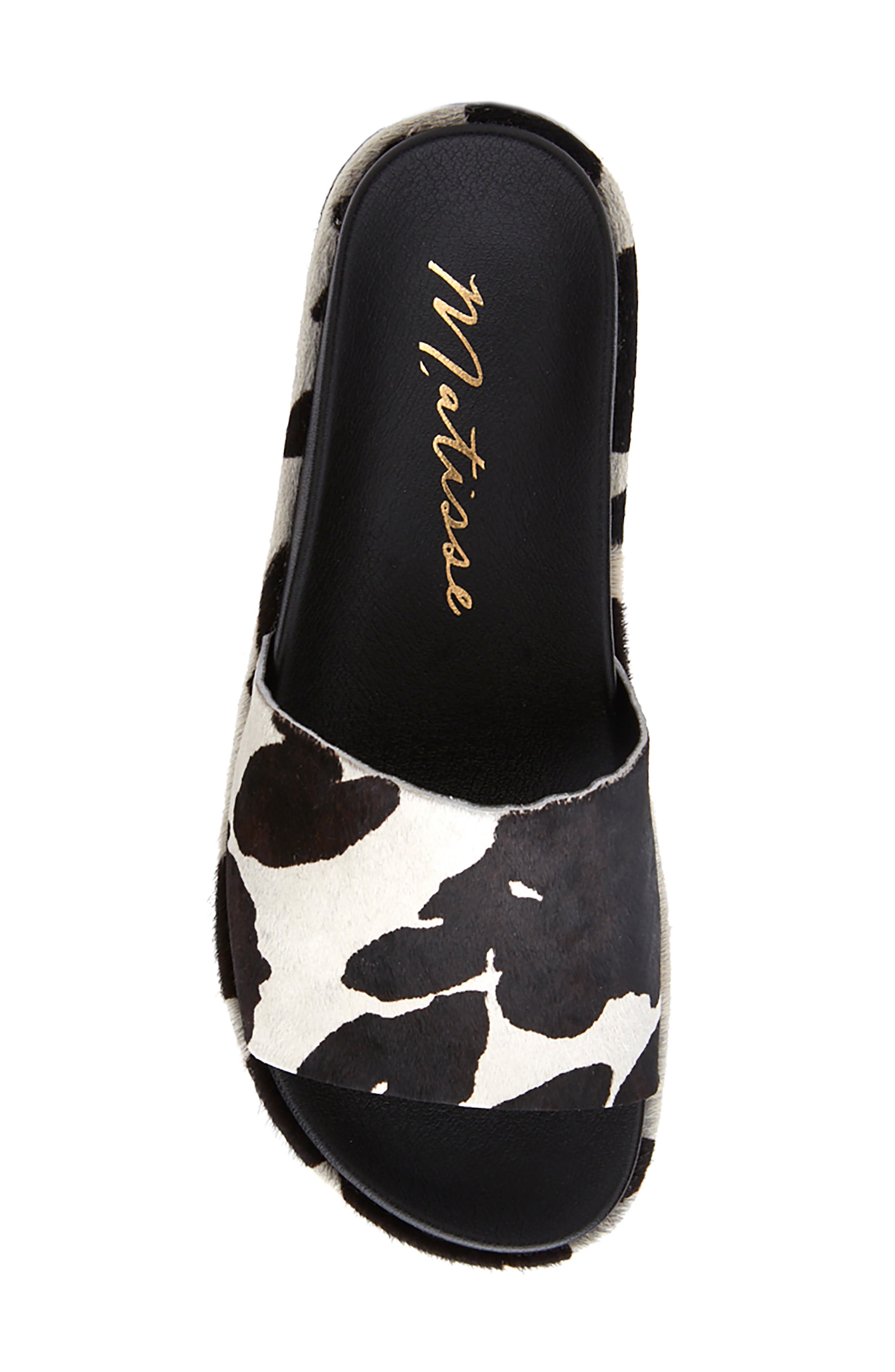 Matisse Hideaway Genuine Calf Hair Platform Slide Sandal, Alternate, color, 