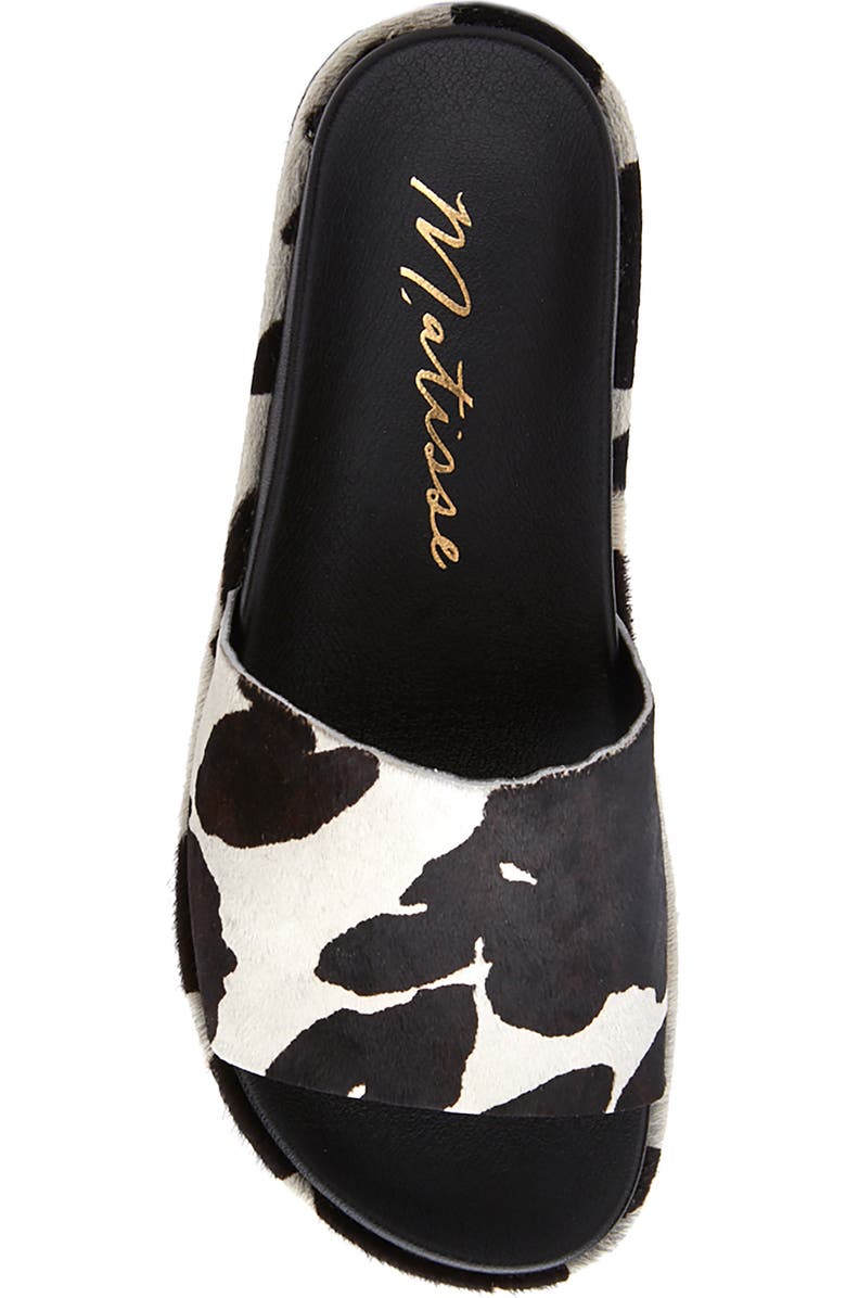 Matisse Hideaway Genuine Calf Hair Platform Slide Sandal, Alternate, color,