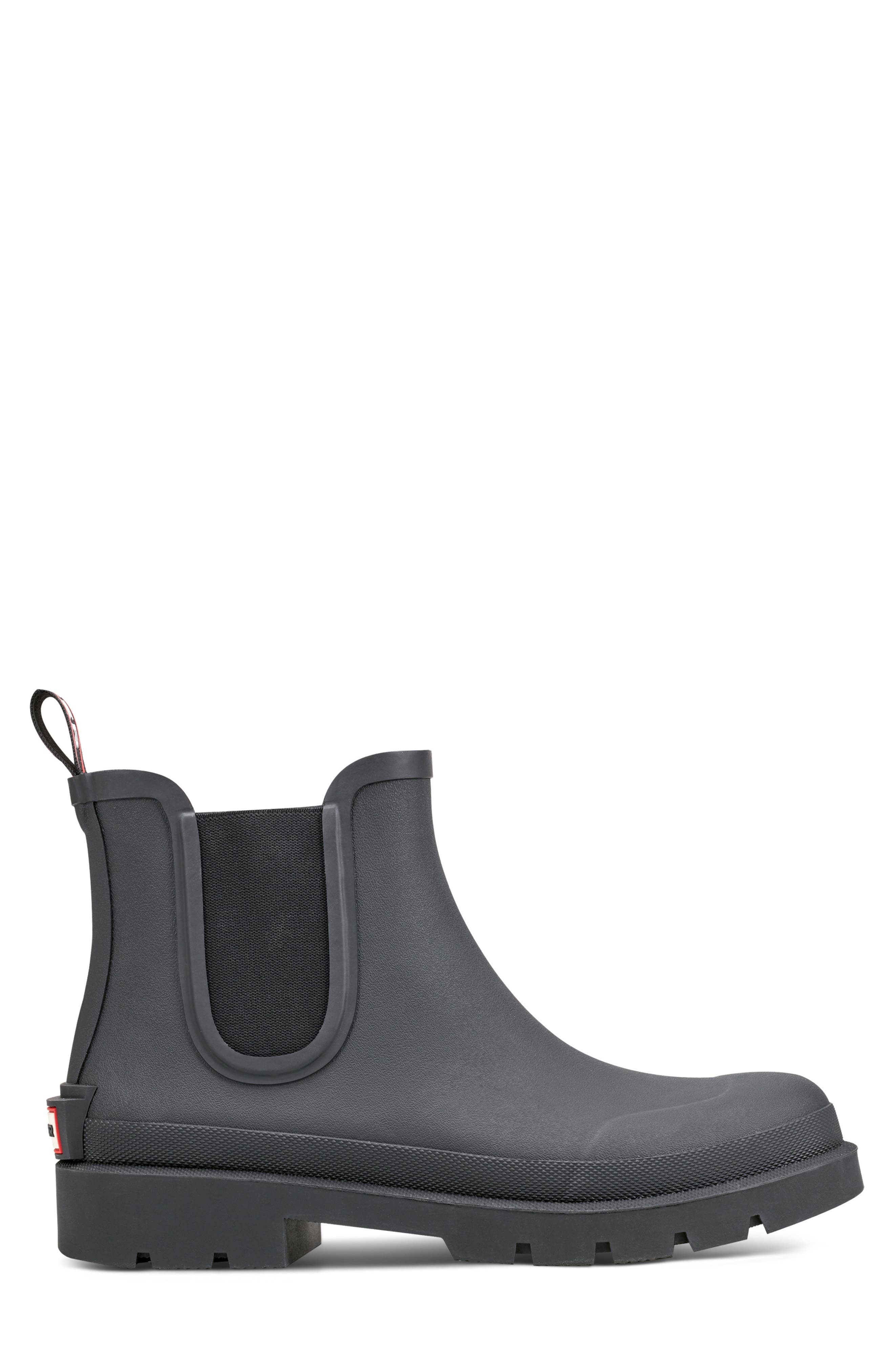 Hunter Orford Insulated Waterproof Chelsea Boot, Alternate, color, Black/ Black