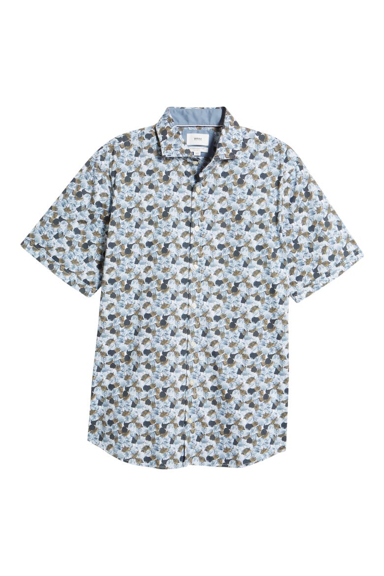Hardy Floral Stretch Short Sleeve Button-Up Shirt, Alternate, color, MUSCAT