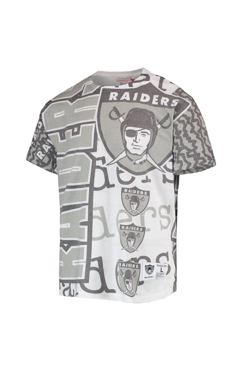 Mitchell & Ness Men's Mitchell & Ness White Las Vegas Raiders Jumbotron 2.0 Sublimated T-Shirt, Alternate, color, 