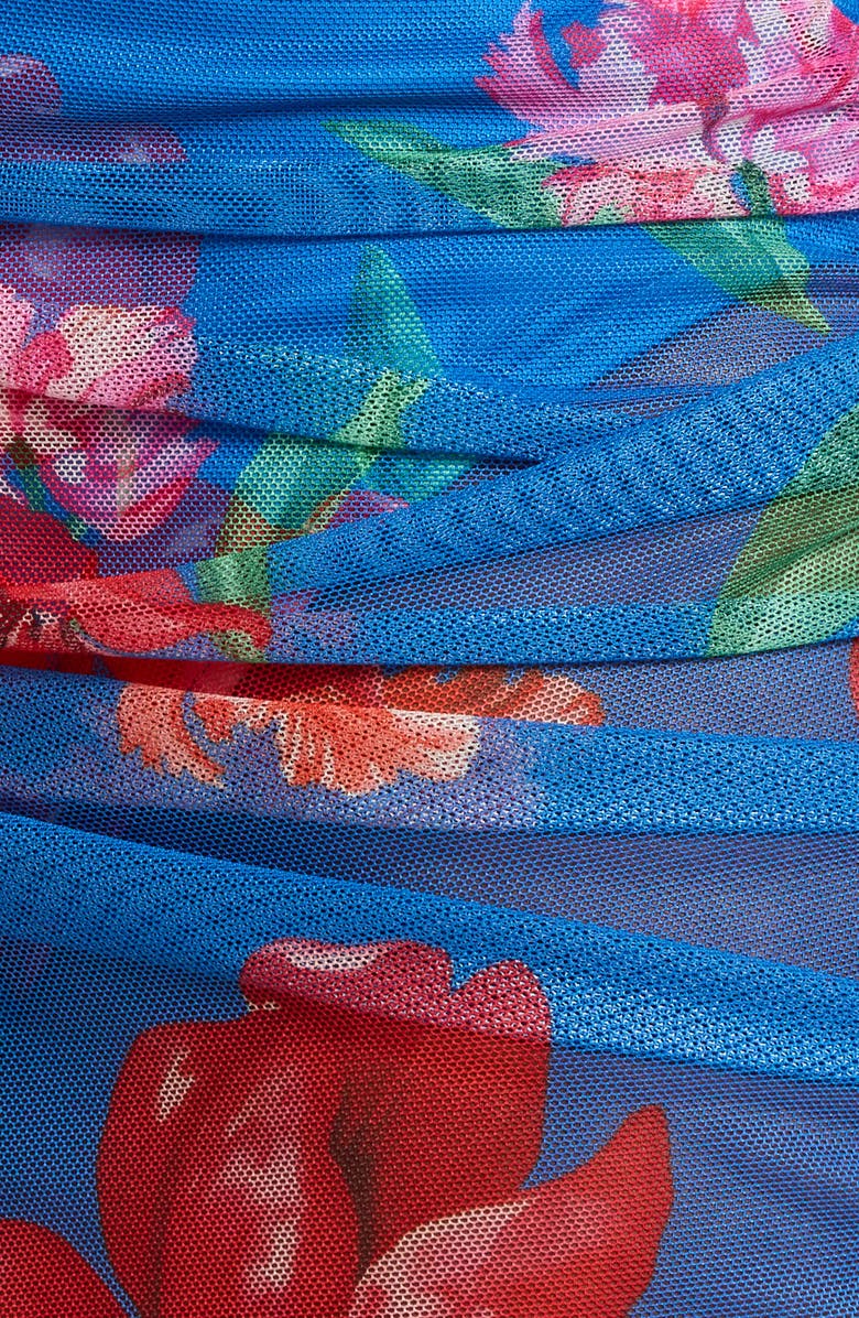 Hutch Mazina Skirted Bikini Bottoms, Alternate, color, Watercolor Rococo Blue/Red