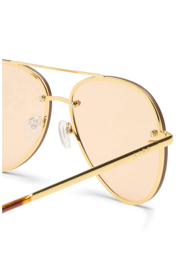Mirzam 60mm Aviator Sunglasses, Alternate, color, BRIGHT GOLD/HAZEL TINT