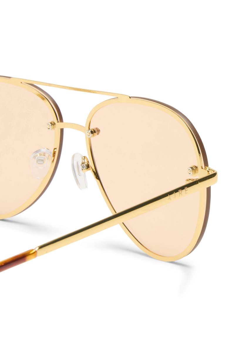 AIRE Mirzam 60mm Aviator Sunglasses, Alternate, color, Bright Gold/Hazel Tint