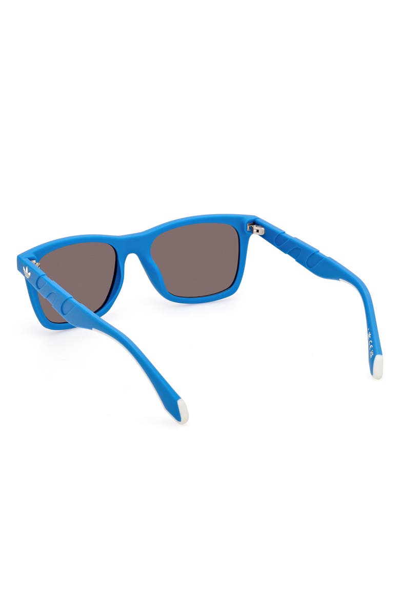 adidas 53MM Navigator Sunglasses, Alternate, color, Matte Light Blue / Blue Mirror