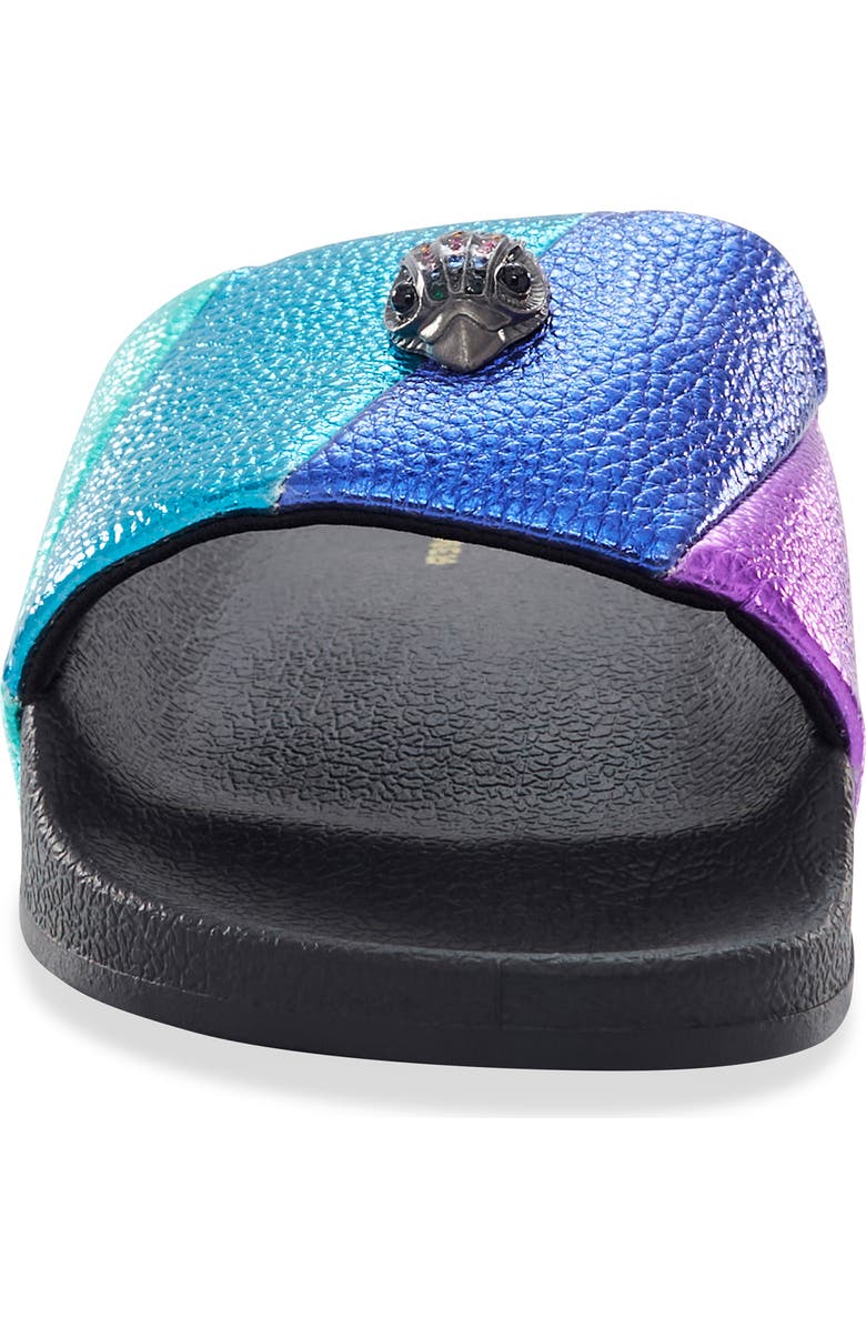 Kurt Geiger London Kids' Mini Meena Eagle Slide Sandal, Alternate, color, Black Multi