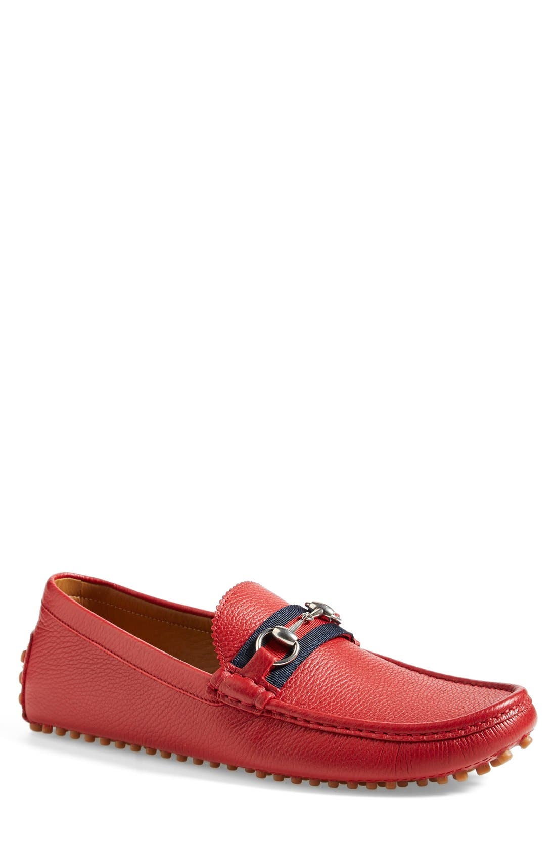 'Damo' Driving Shoe, Main, color, RED LEATHER