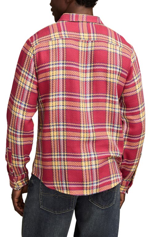 Lucky Brand Plaid Flannel Utility Shirt In Red