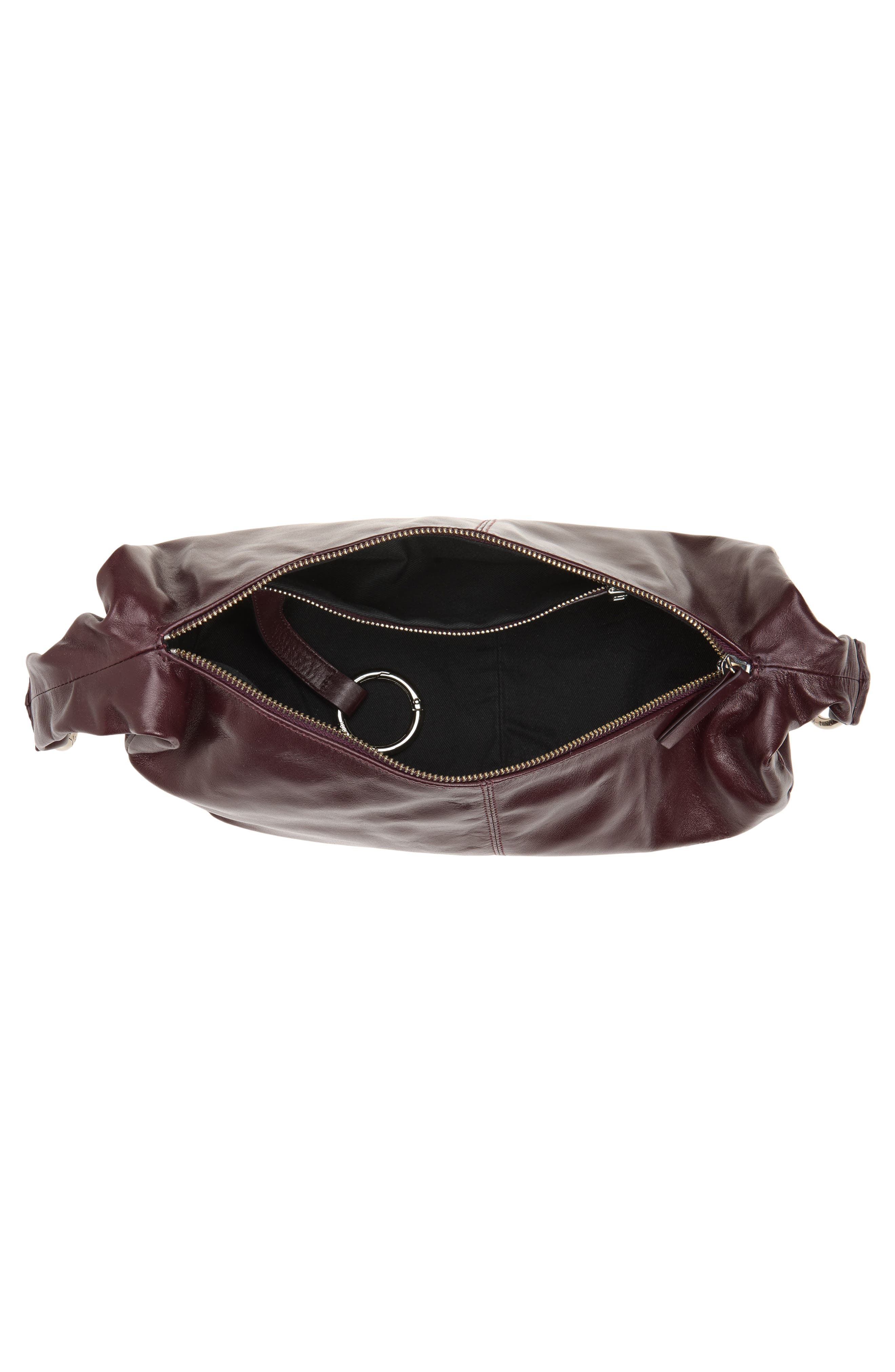 Mini Dry Leather Shoulder Bag, Alternate, color, WINE