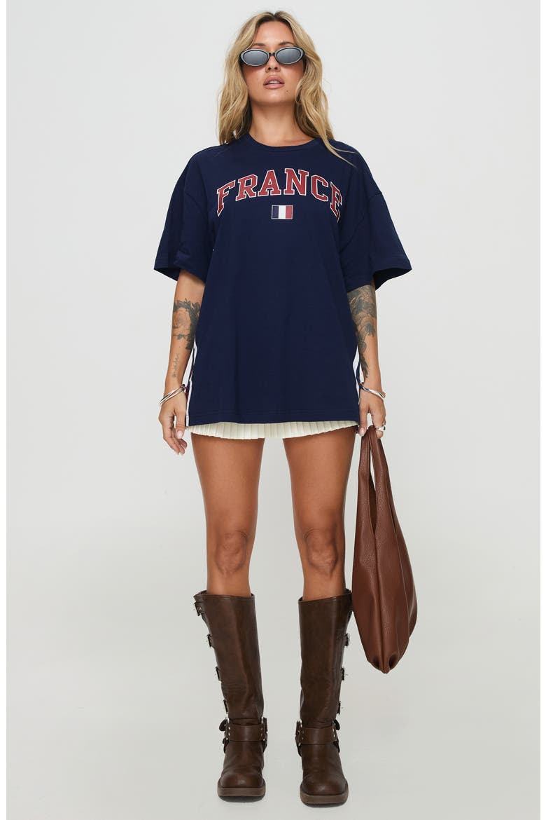 Goal France Oversize Graphic T-Shirt, Alternate, color, BLUE