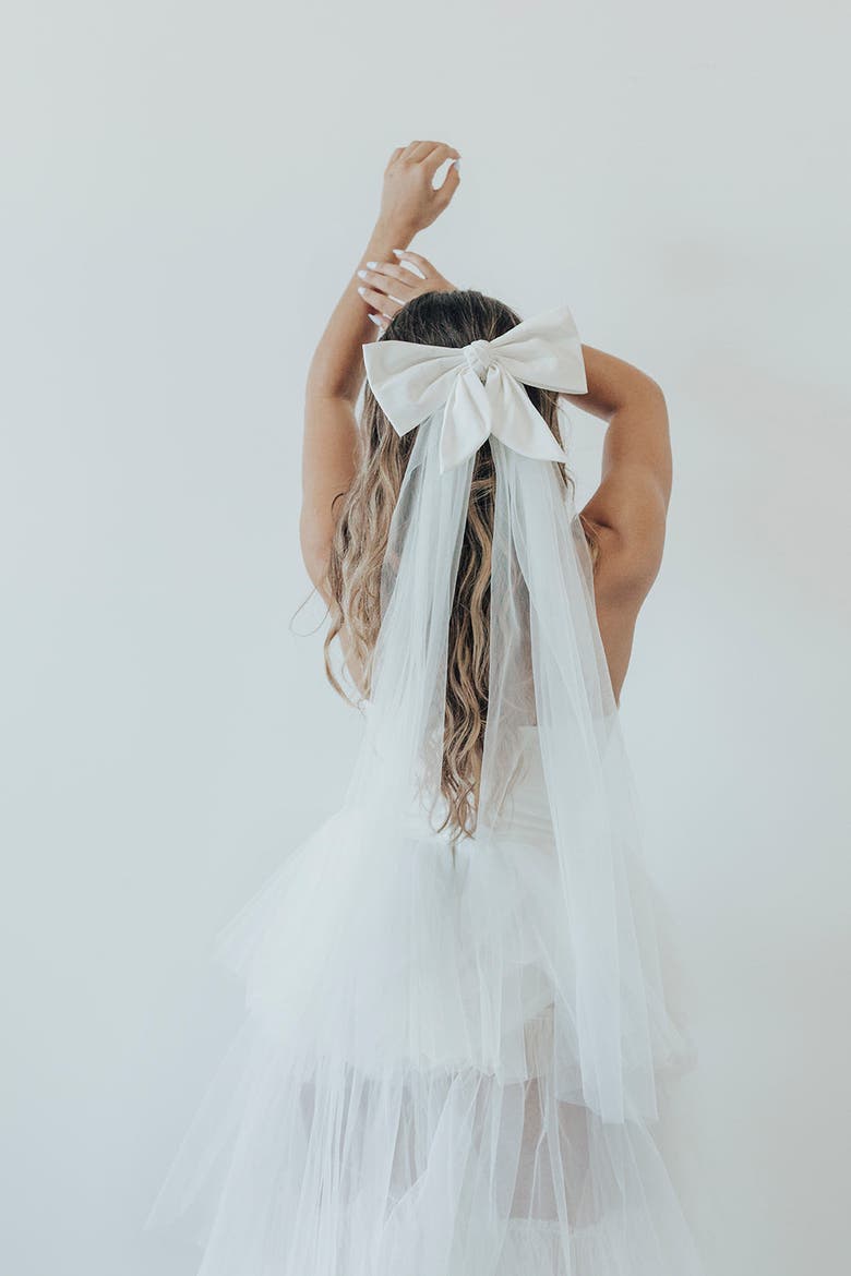 Zara Bridal Veil, Alternate, color, Ivory