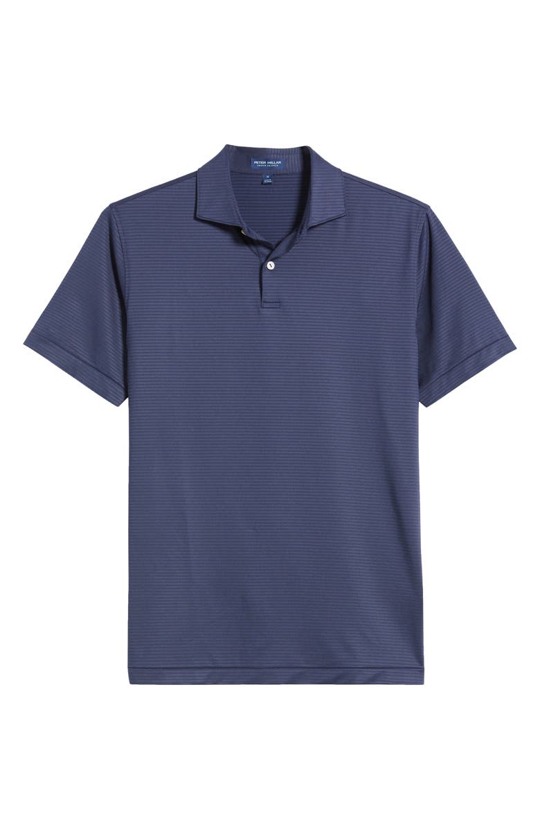 Peter Millar Empire Stripe Performance Jersey Polo, Alternate, color, Navy