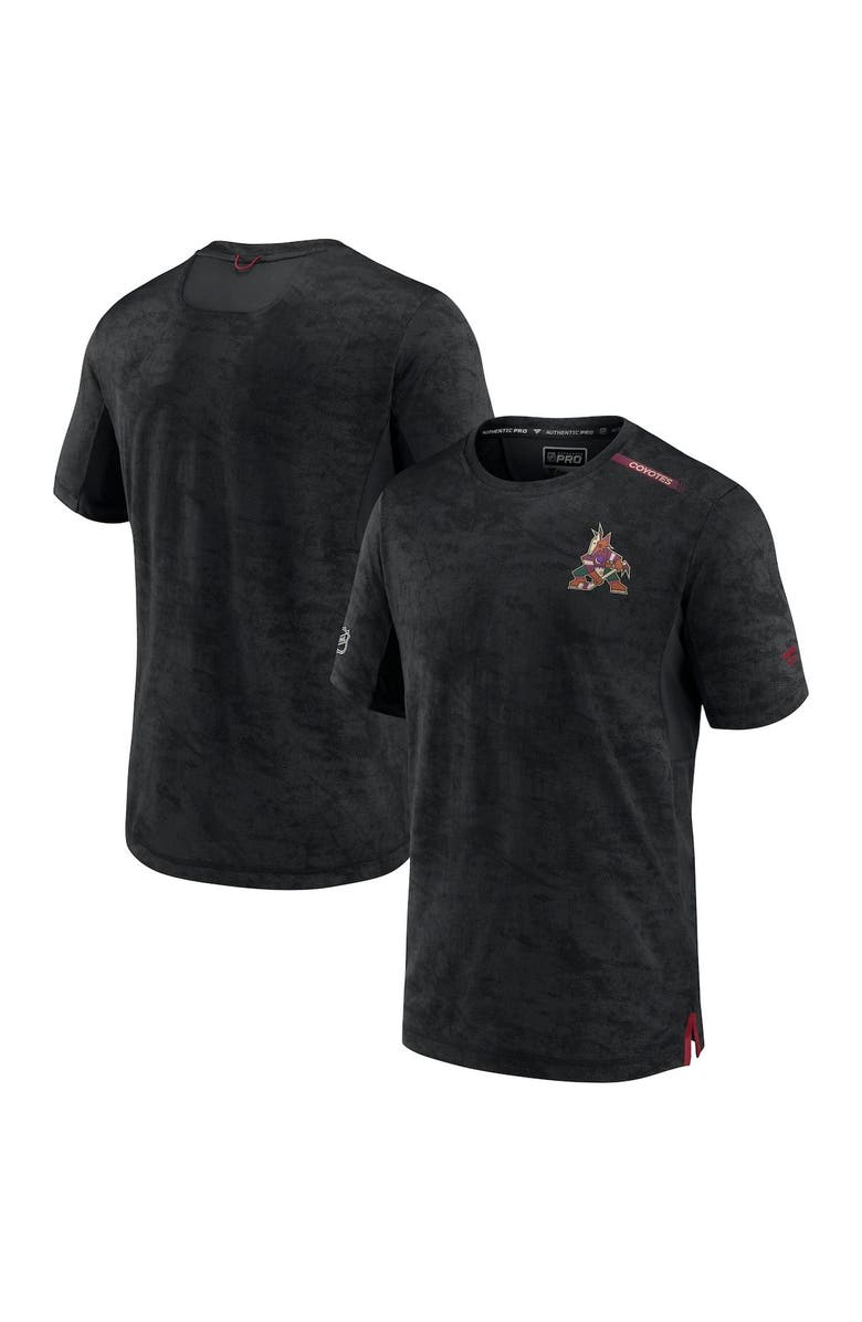 FANATICS Men's Fanatics Branded Black Arizona Coyotes Authentic Pro Rink Premium Camo T-Shirt, Main, color,