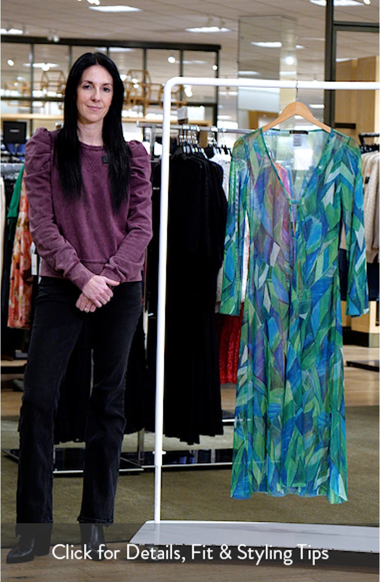 Tropics Lidi Long Sleeve Cover-Up Dress, sales video thumbnail