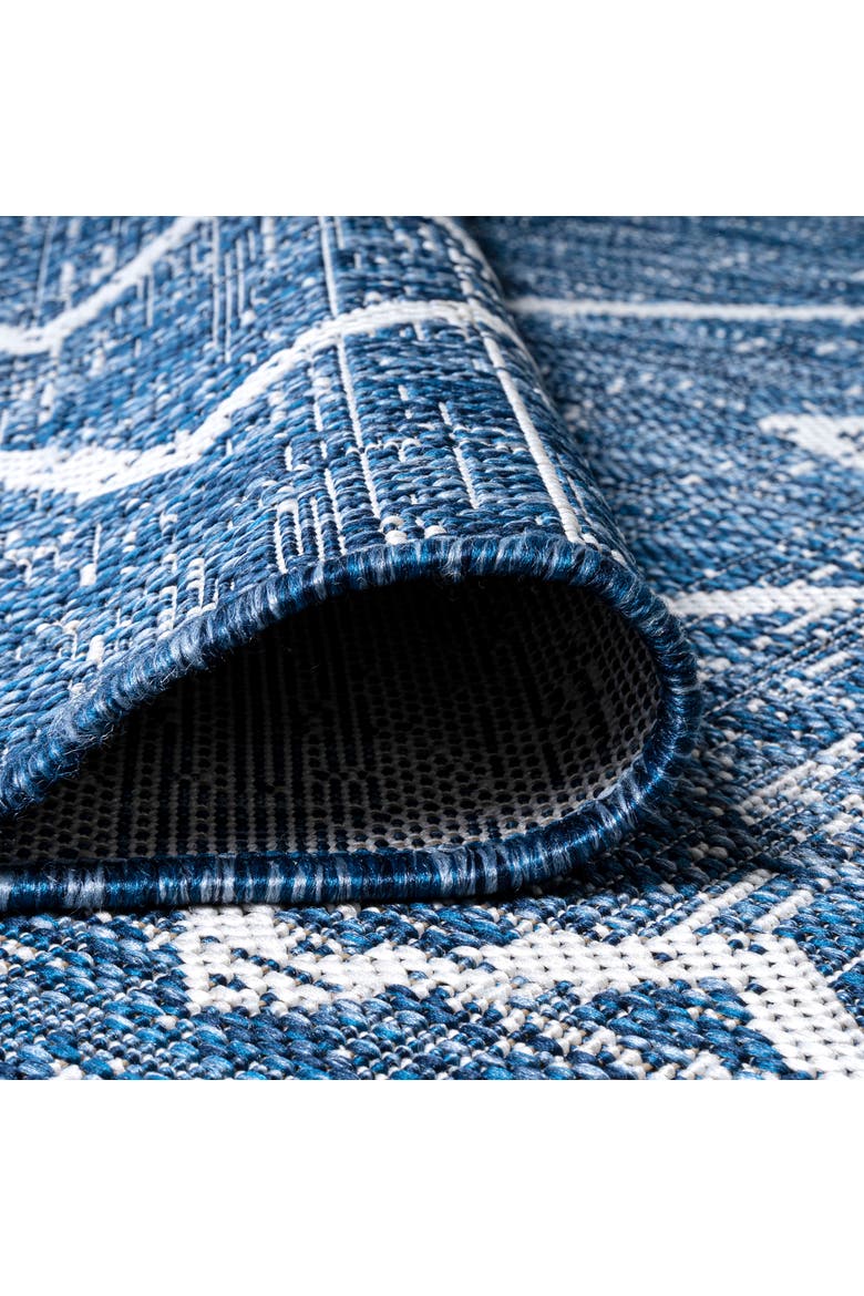 Carwa  Diamond Trellis Indoor/Outdoor Area Rug, Alternate, color, Blue/Ivory