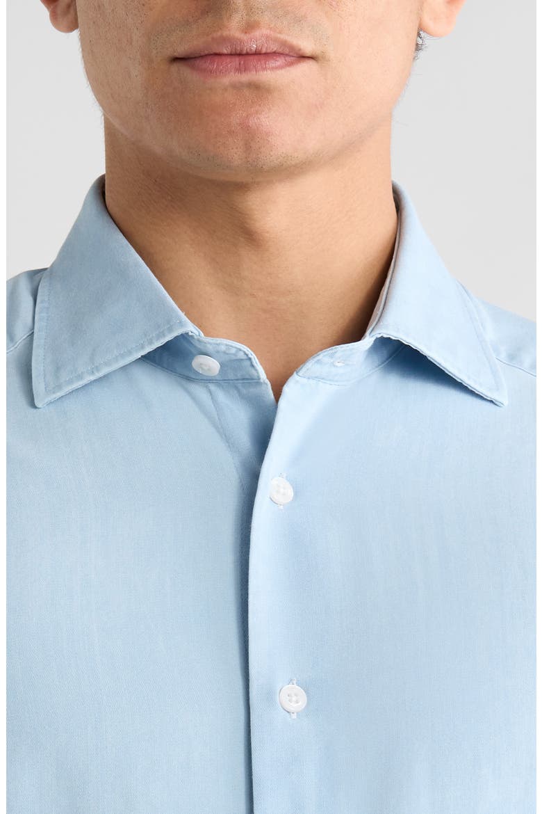 Waterton Cotton Denim Button-Up Shirt, Alternate, color, FADED DENIM