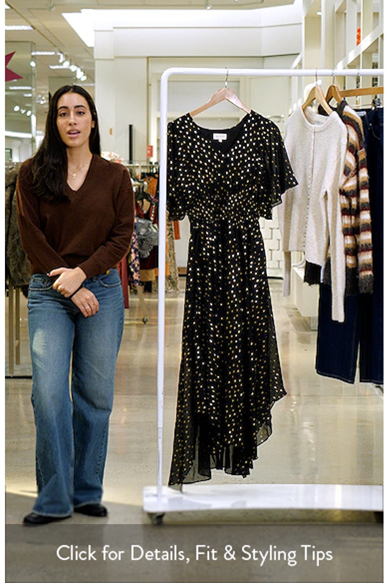 Metallic Smocked Waist Chiffon Maxi Dress video