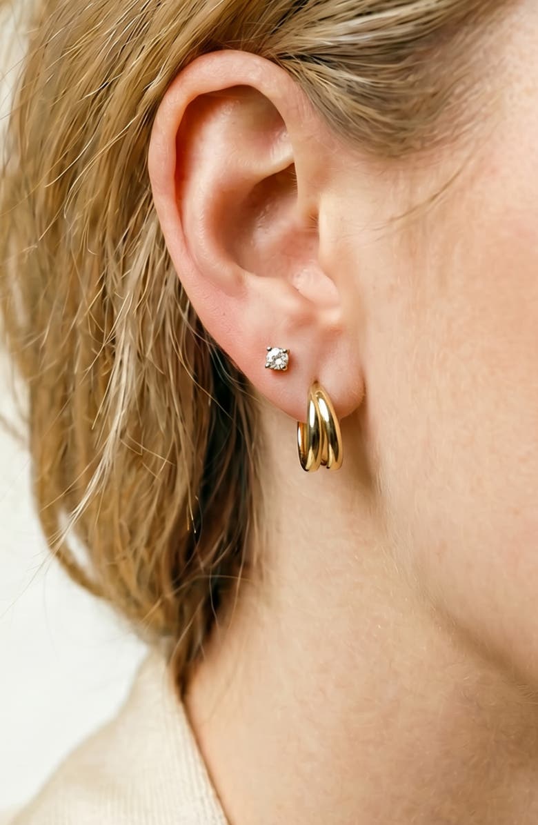 ARGENTO VIVO Set of 2 Earrings, Alternate, color, Gold