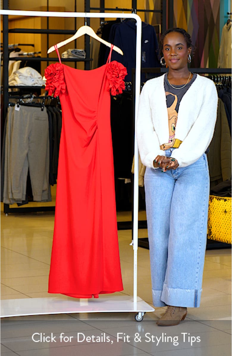 Ruffle Sleeve Off the Shoulder Gown, sales video thumbnail